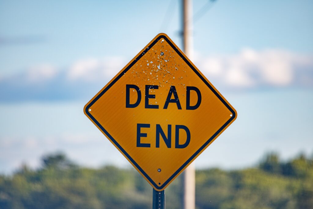 dead end traffic sign