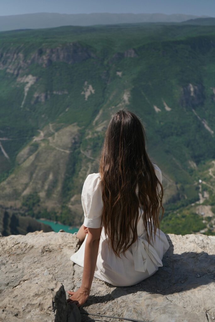 woman with long hair