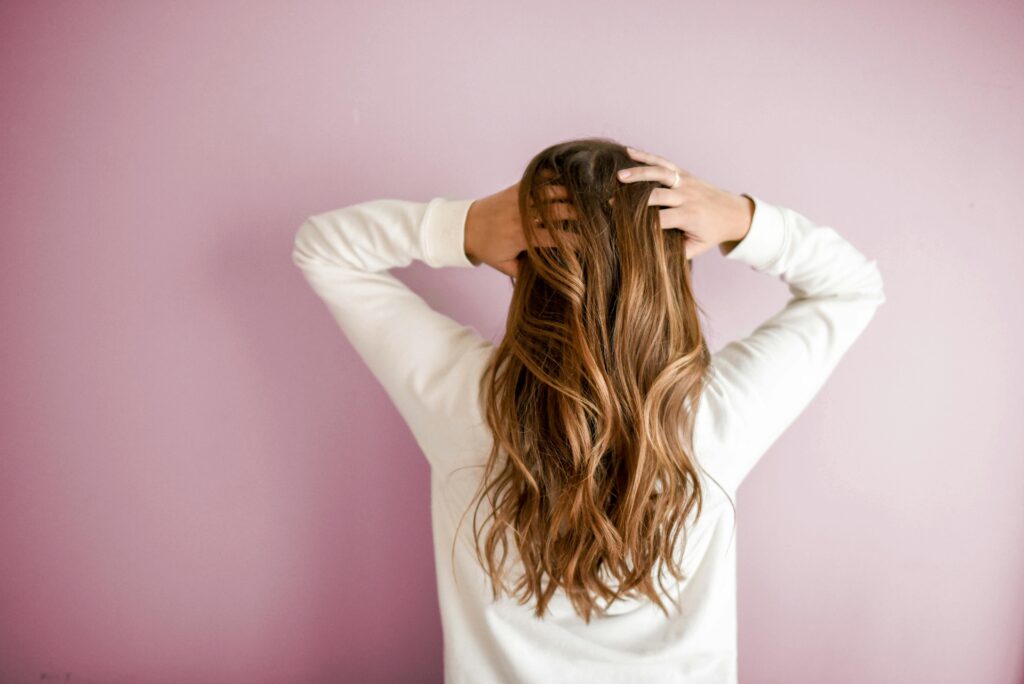 woman long beautiful hair