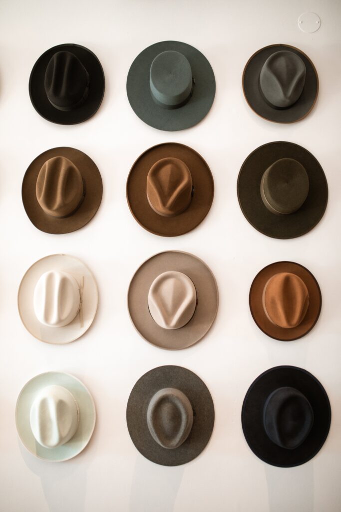 hats on wall